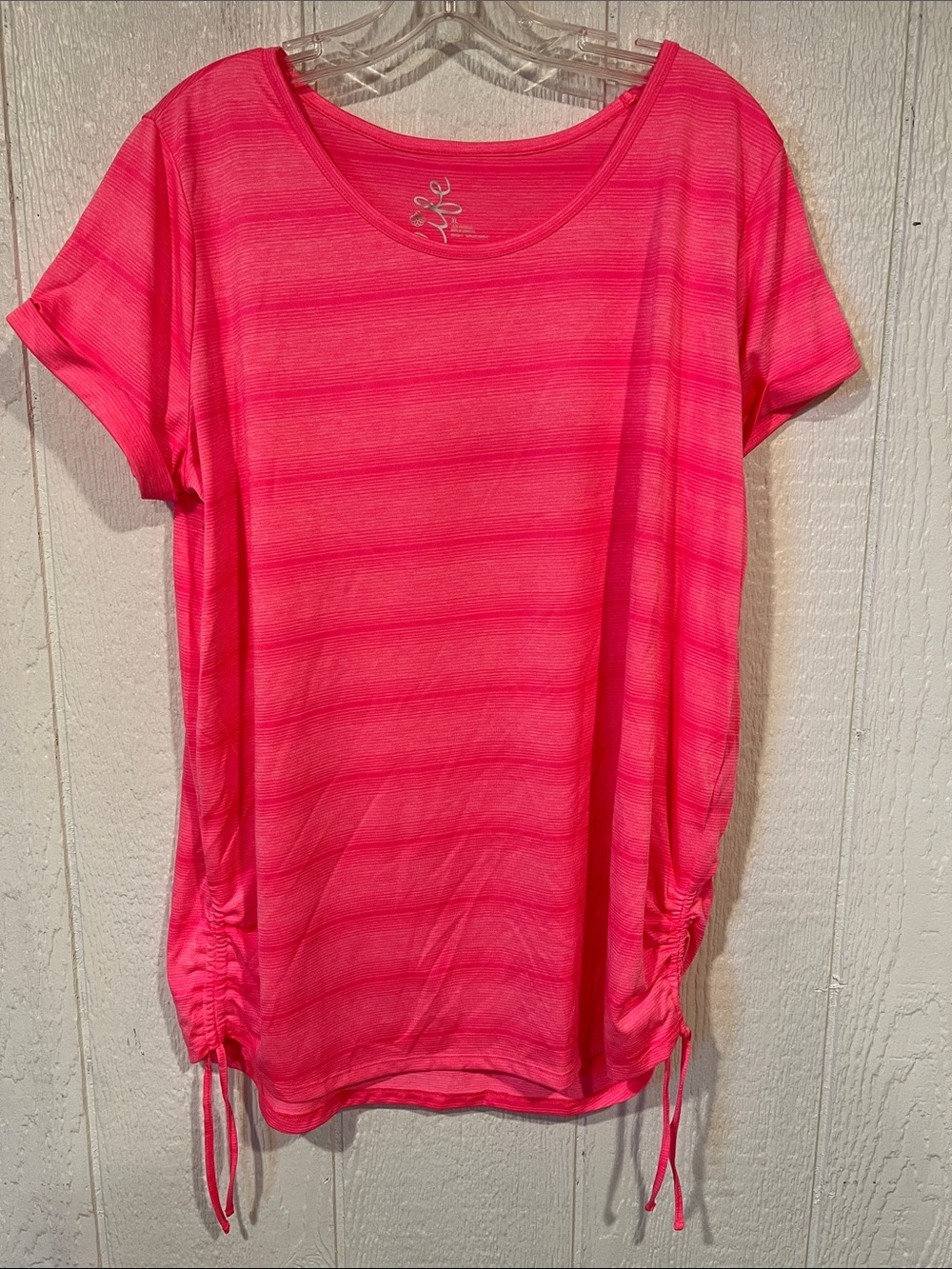 made for life Hot Pink Short Sleeve Tunic with Side Ties